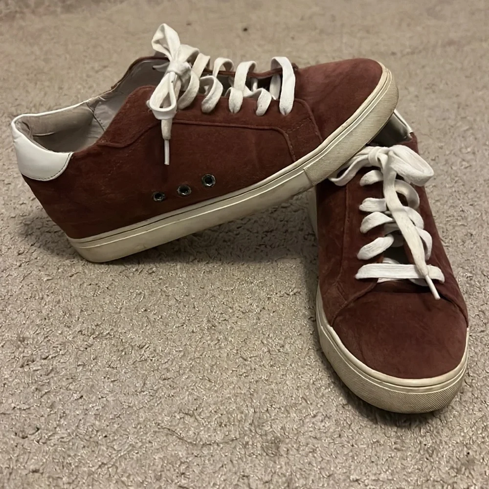 STEVE MADDEN mauve pink‎ velvet Steal platform wedge sneakers size 10